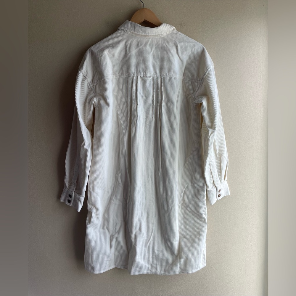 New Madewell Corduroy Easy Mini Shirtdress Lighthouse Size SMALL Women - Picture 11 of 12